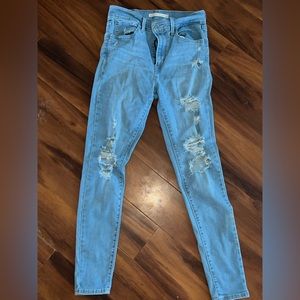 Women’s Levi’s High Rise Super Skinny  Straight Leg Jeans